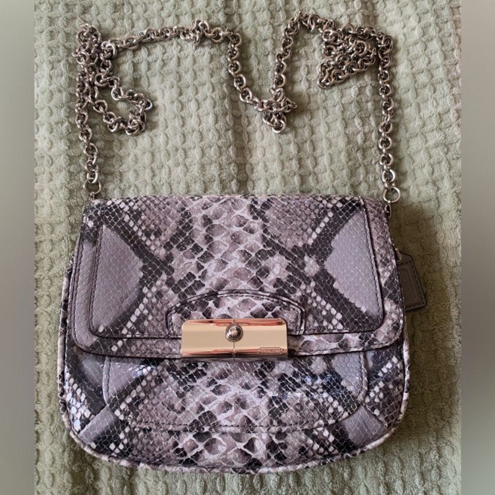 Kristin Embossed Snakeskin Crossbody by Coach